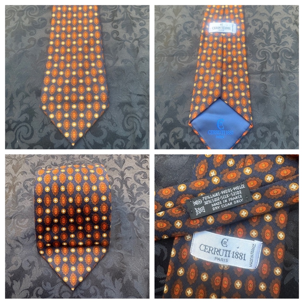 CERUTTI 1881 Paris  Made in France tie
70% Wool 30% Silk